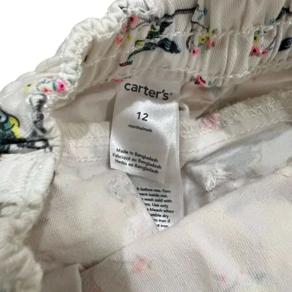 Carter's 12m Colorful Bird & Butterfly Print Pants